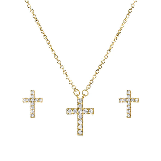 colar-e-brincos-de-crucifixo-cravejados-com-zircônia, conjunto-de-joias-cravejadas, colar-e-brincos-de-crucifixo, joias-com-zircônia, crucifixo-com-pedras-preciosas, colar-e-brincos-elegantes, acessórios-de-luxo, conjunto-de-joias-religiosas, joias-para-ocasiões-especiais, joias-femininas-de-crucifixo